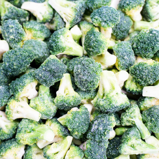 Quick frozen green cauliflower